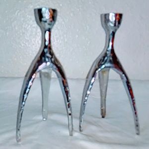 UNIQUE Mid Century Modern Brutalist Chrome Tripod